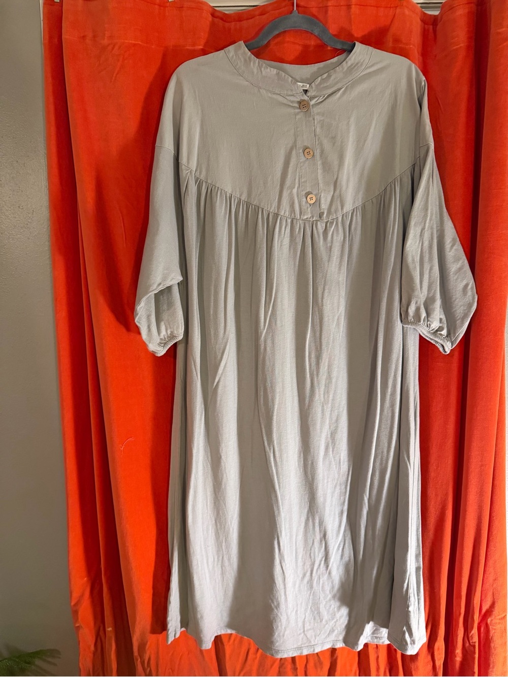 Zara Relaxed Button-Front Women's dress in Light Gray